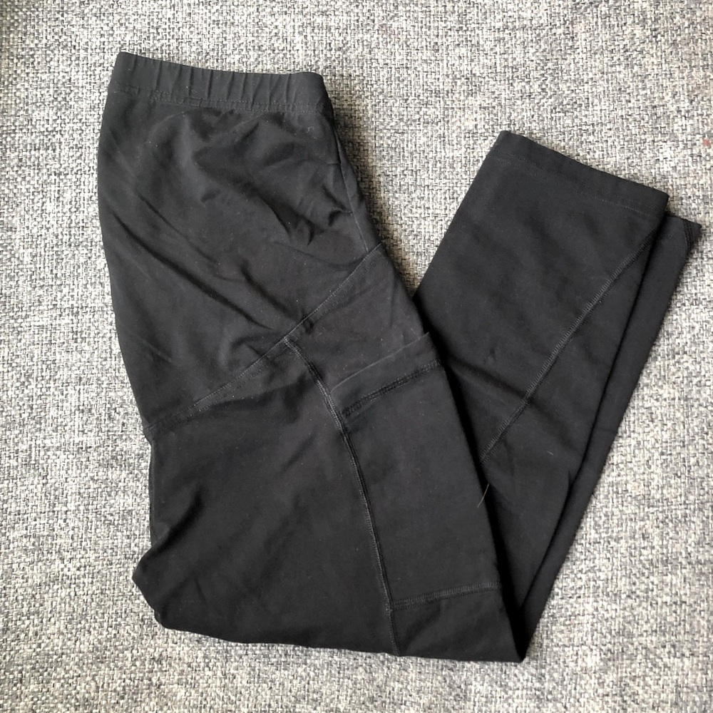 Pact maternity crop side pocket leggings, size S